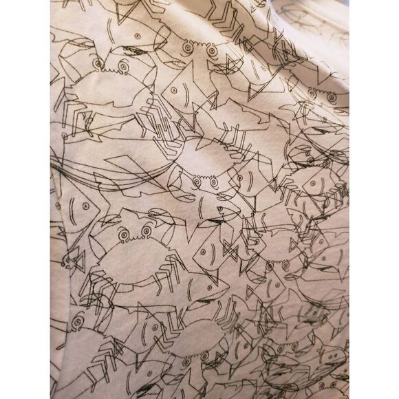 Armani Exchange Marine Life Drawings Design Medium Regular Tee. See Condition - Picture 4 of 5